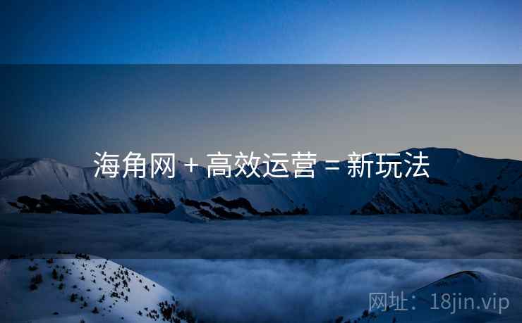海角网 + 高效运营 = 新玩法